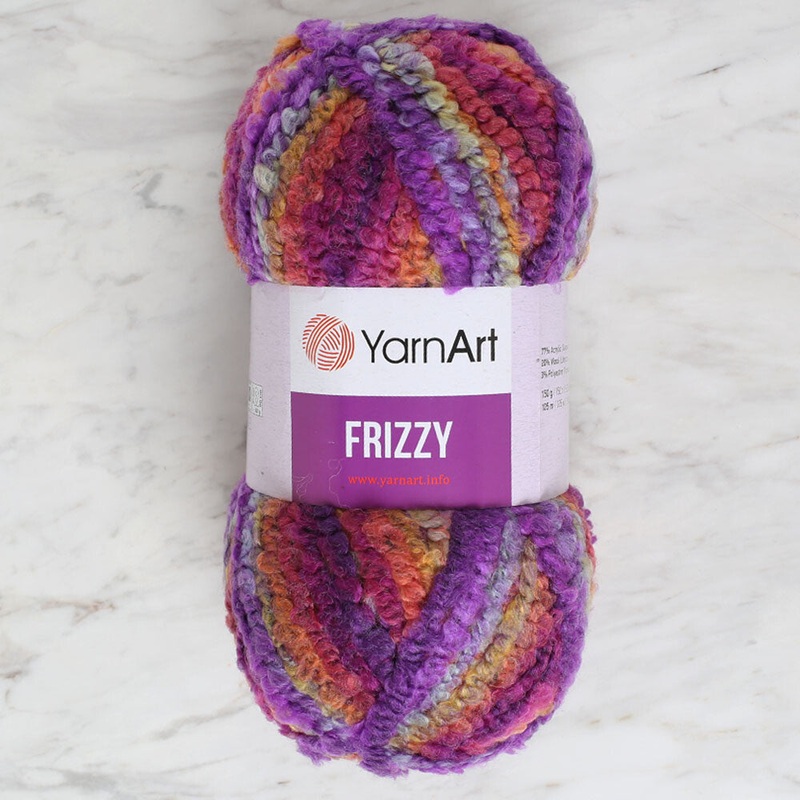 Yarnart Frizzy Yarn, Variegated – 412