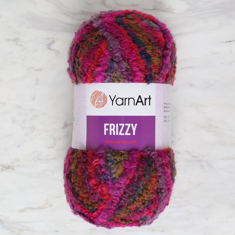 Yarnart Frizzy Yarn, Variegated – 414
