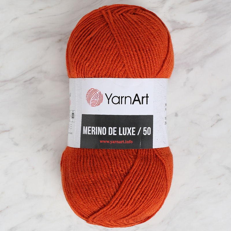 Yarnart Merino de Luxe / 50 Yarn, Brick – 3027
