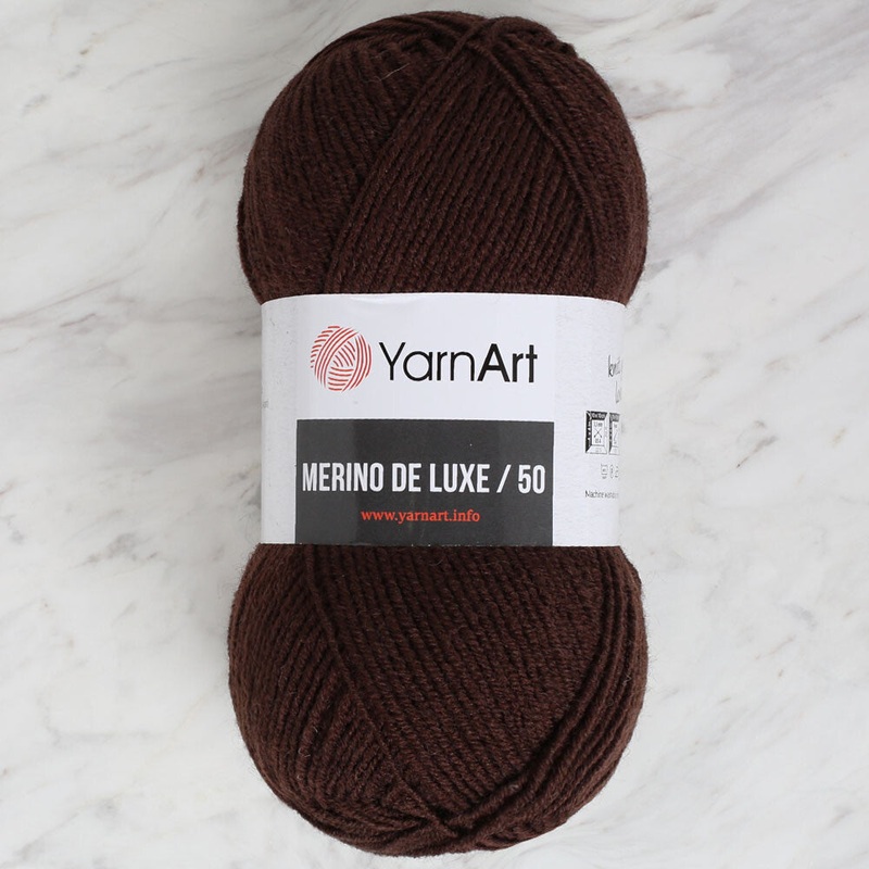 Yarnart Merino de Luxe / 50 Yarn, Dark Brown – 116