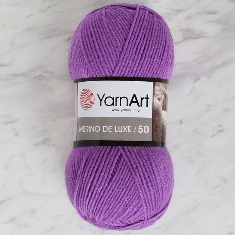 Yarnart Merino de Luxe / 50 Yarn, Purple – 9561
