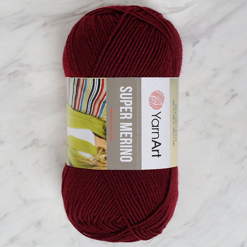 Yarnart Super Merino Yarn, Claret – 999
