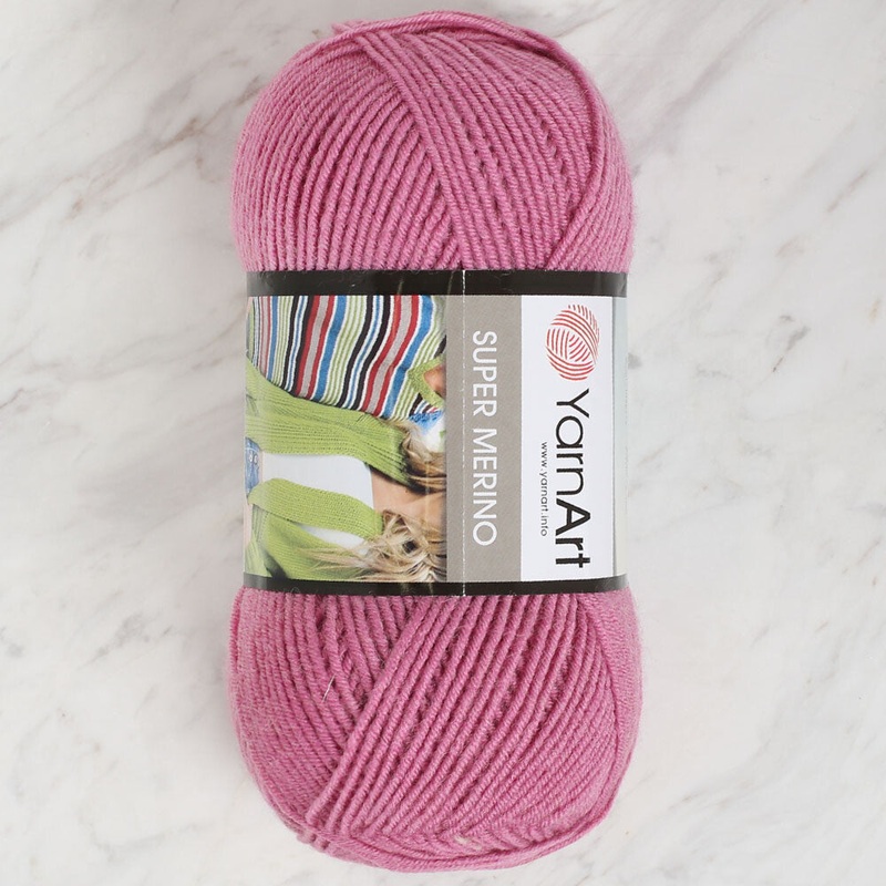 Yarnart Super Merino Yarn, Dusty Rose – 1249