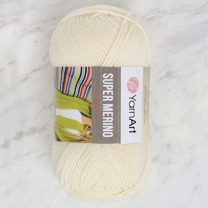 Yarnart Super Merino Yarn, Light Yellow – 256