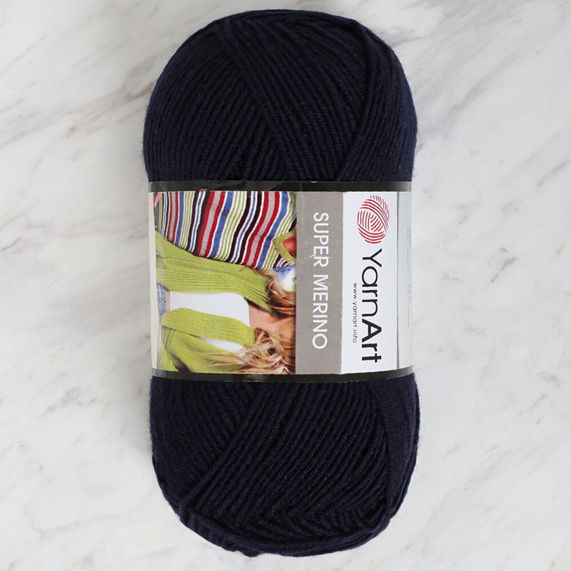 Yarnart Super Merino Yarn, Navy Blue – 148