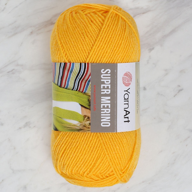 Yarnart Super Merino Yarn, Yellow – 779