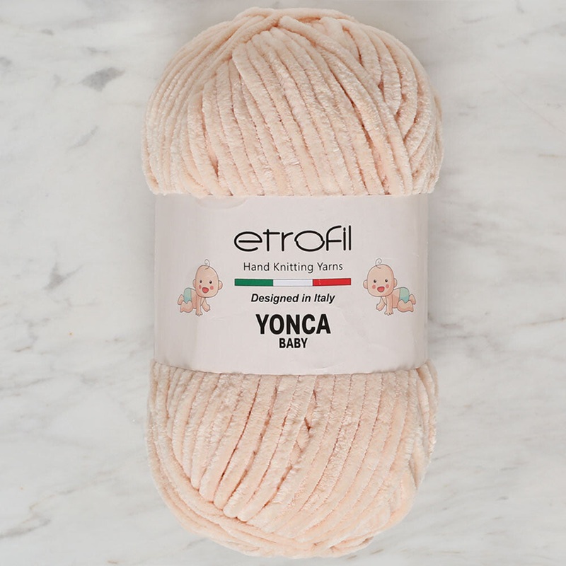 Etrofil Yonca Chenille Yarn, Yellow – 70291