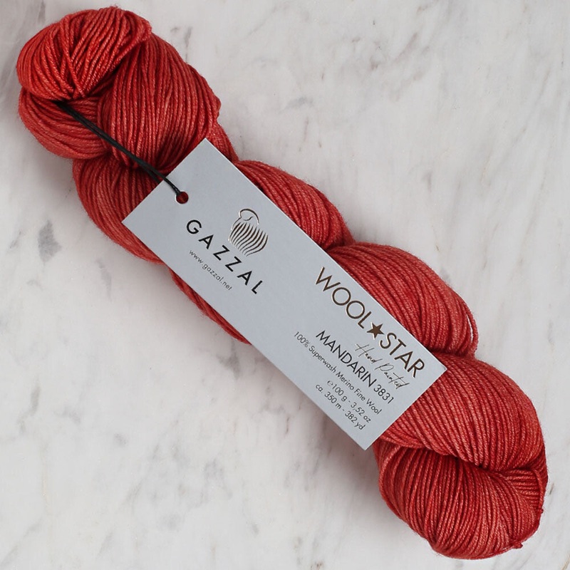 Gazzal Wool Star Yarn, Brick – 3831