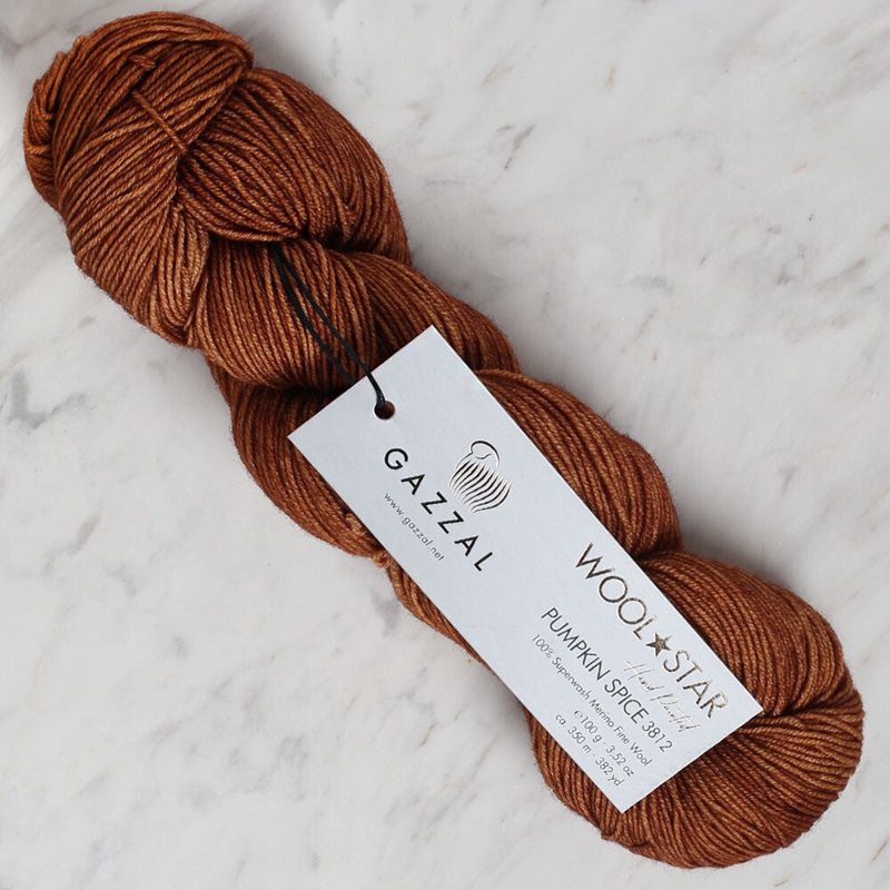 Gazzal Wool Star Yarn, Brown – 3812