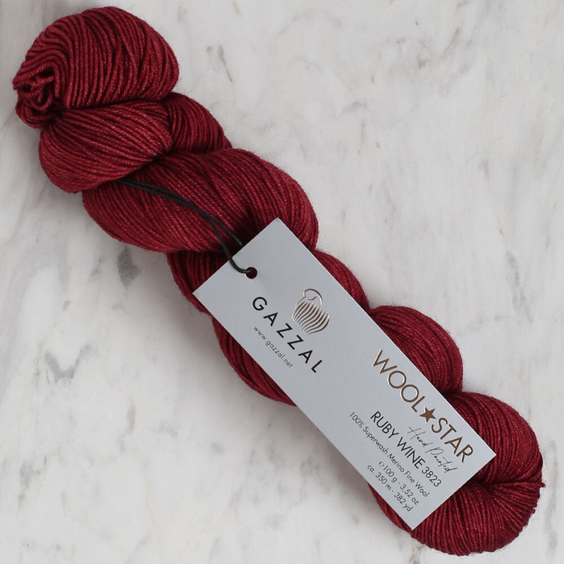 Gazzal Wool Star Yarn, Claret – 3823
