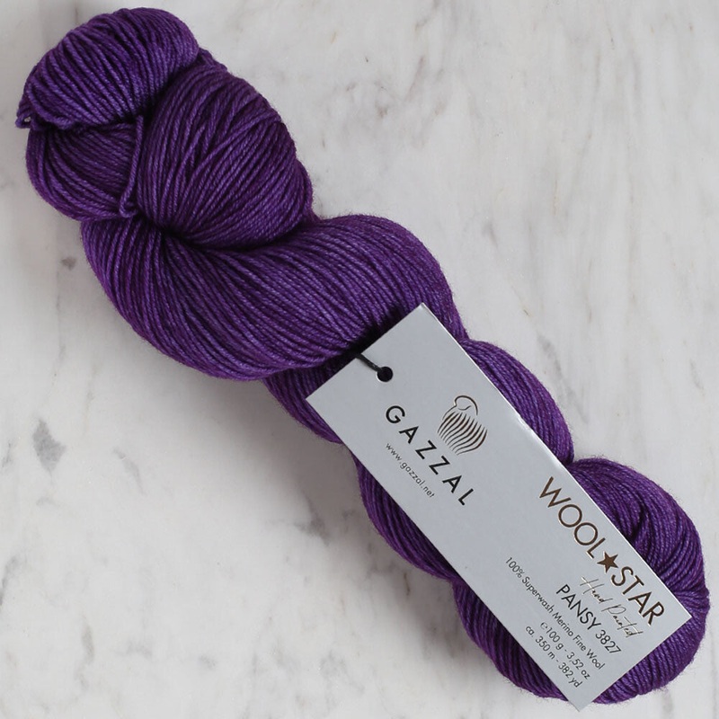 Gazzal Wool Star Yarn, Dark Purple – 3827