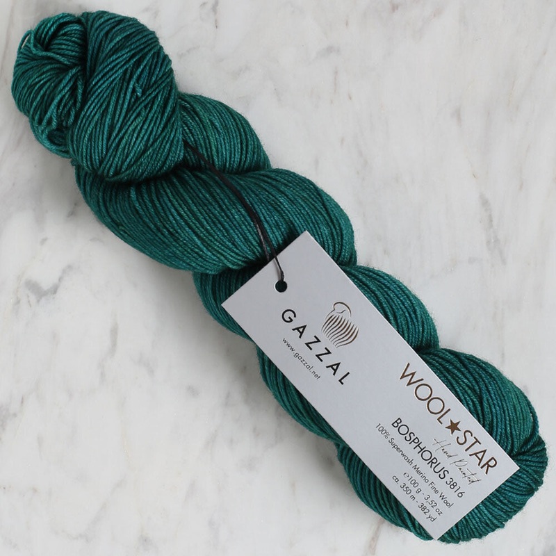 Gazzal Wool Star Yarn, Green – 3816