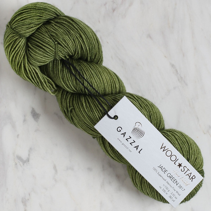 Gazzal Wool Star Yarn, Green – 3817