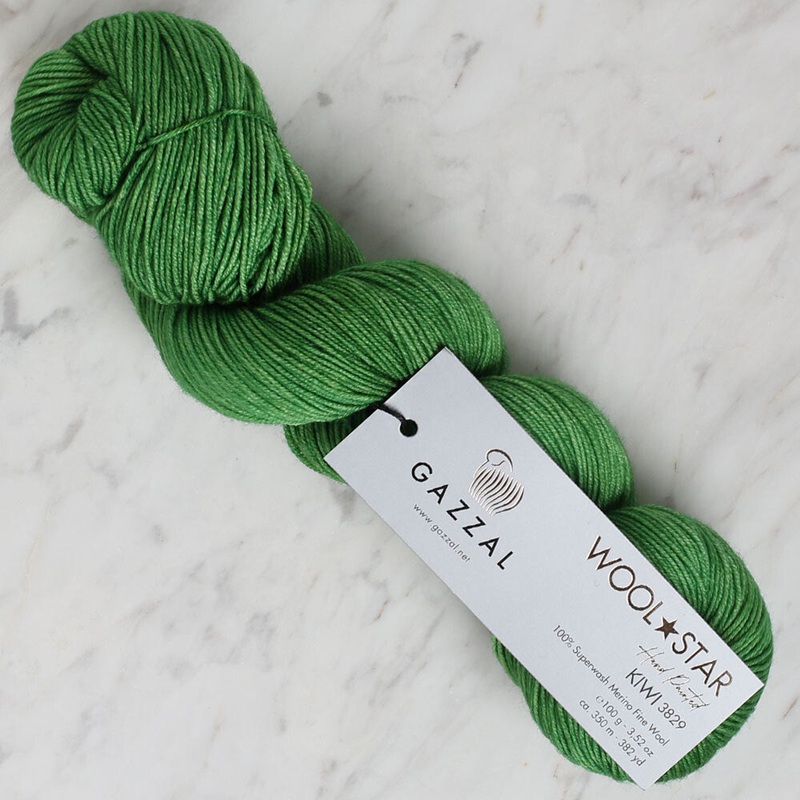 Gazzal Wool Star Yarn, Green – 3829