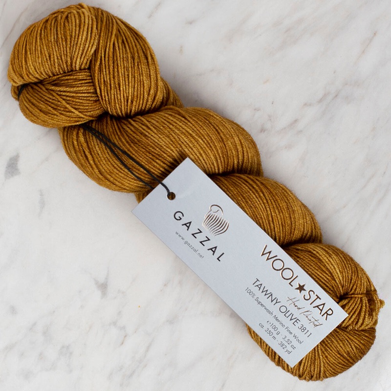 Gazzal Wool Star Yarn, Mustard – 3811