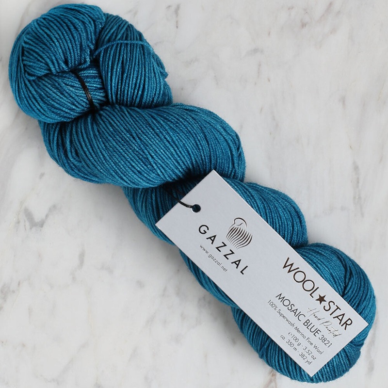 Gazzal Wool Star Yarn, Petrol Blue – 3821