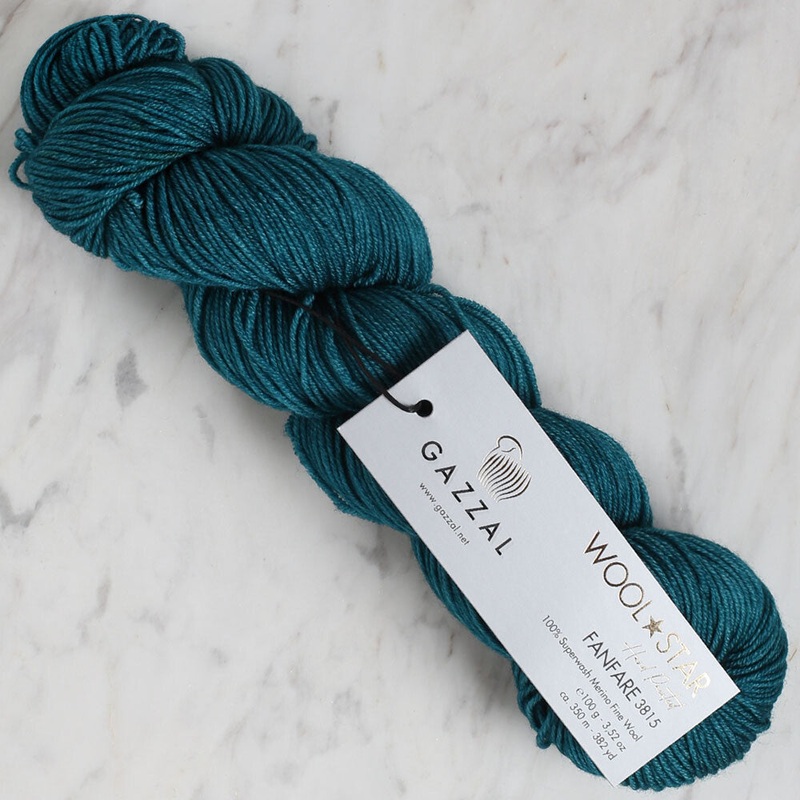 Gazzal Wool Star Yarn, Petrol Green – 3815