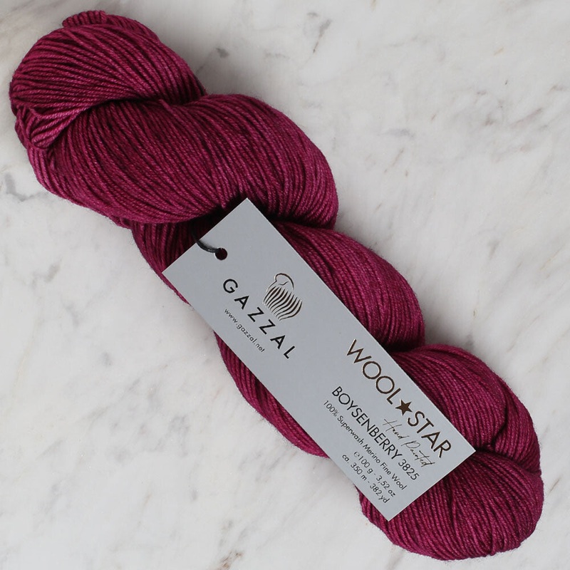 Gazzal Wool Star Yarn, Plum – 3825