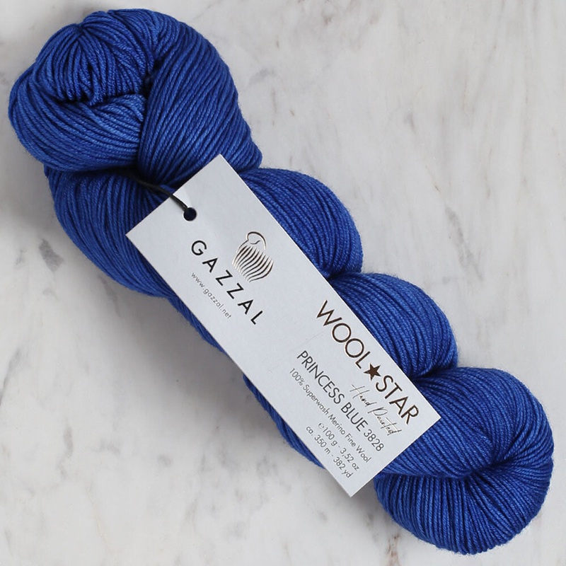 Gazzal Wool Star Yarn, Saxe Blue – 3828