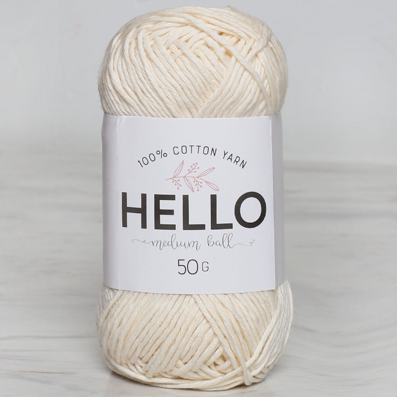 Hello Knitting Yarn, Cream – 156