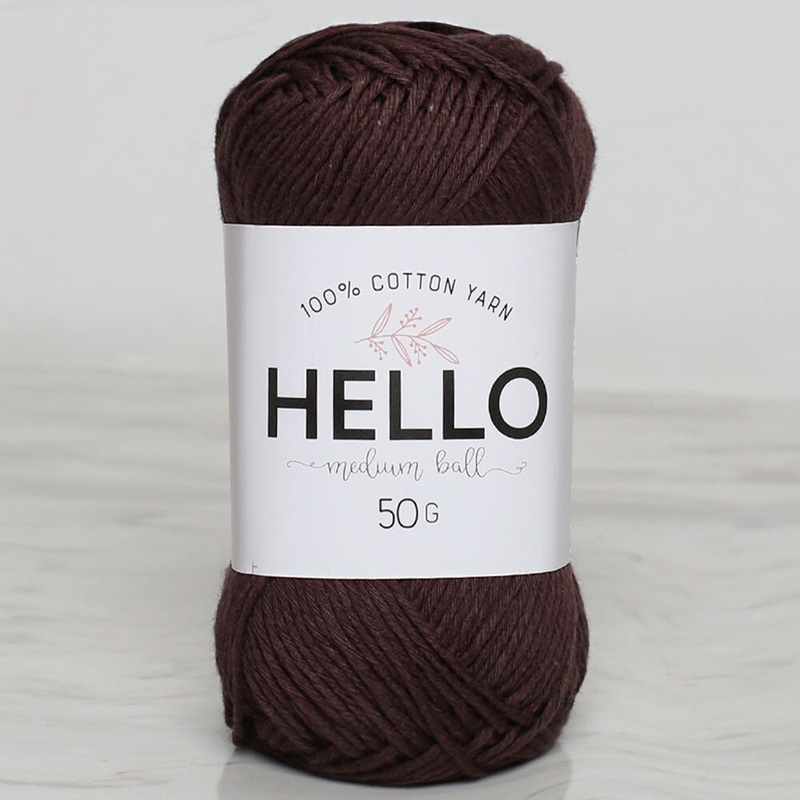 Hello Knitting Yarn, Dark Brown – 127