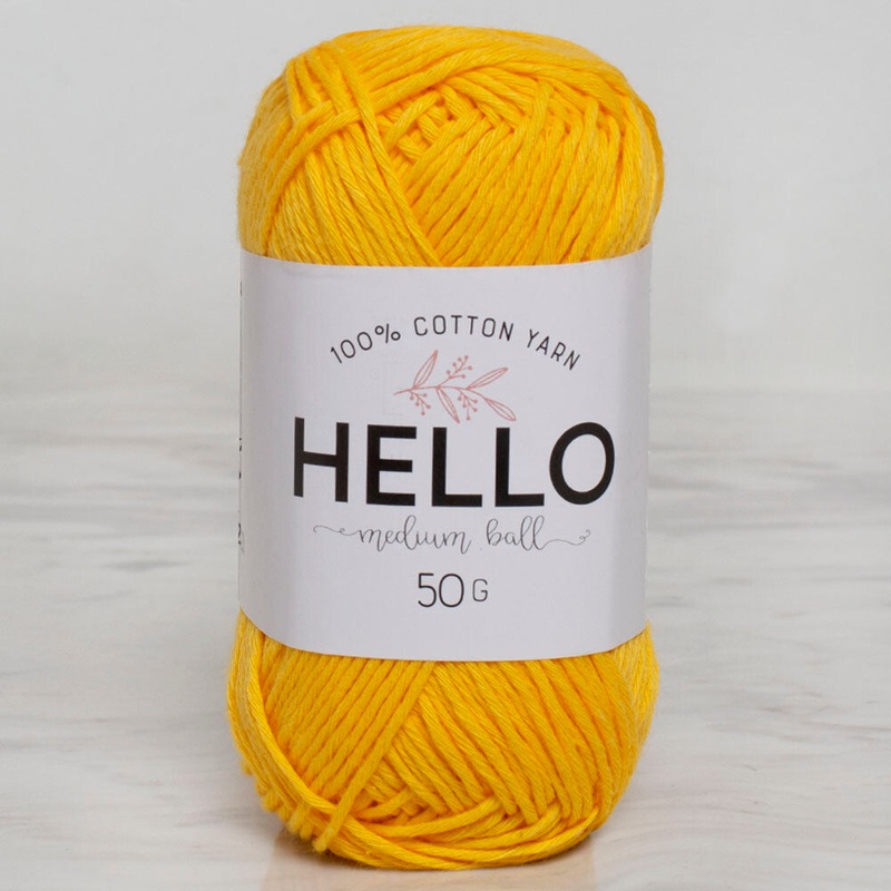 Hello Knitting Yarn, Dark Yellow – 123