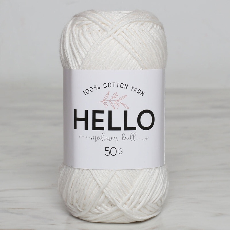 Hello Knitting Yarn, Light Cream – 155