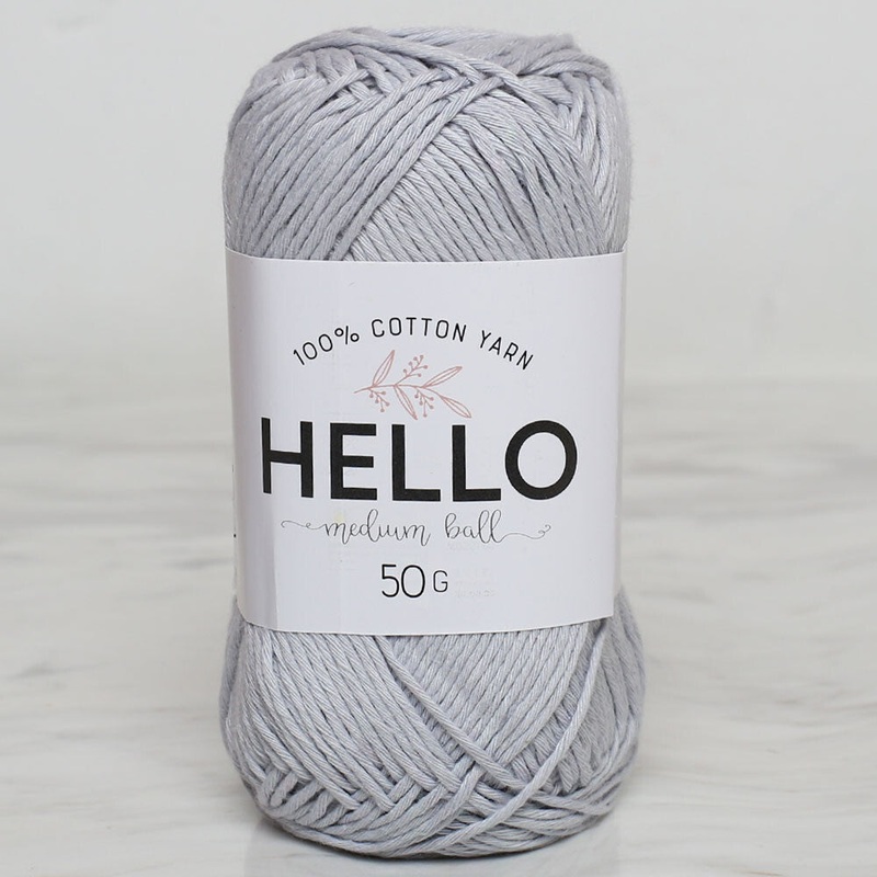 Hello Knitting Yarn, Light Grey – 175