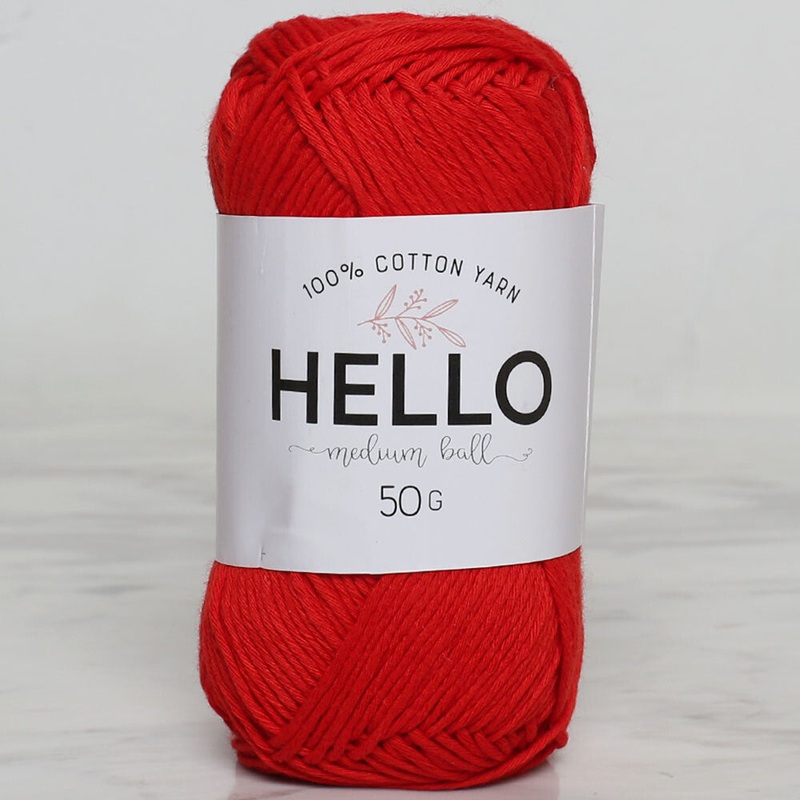 Hello Knitting Yarn, Red – 113