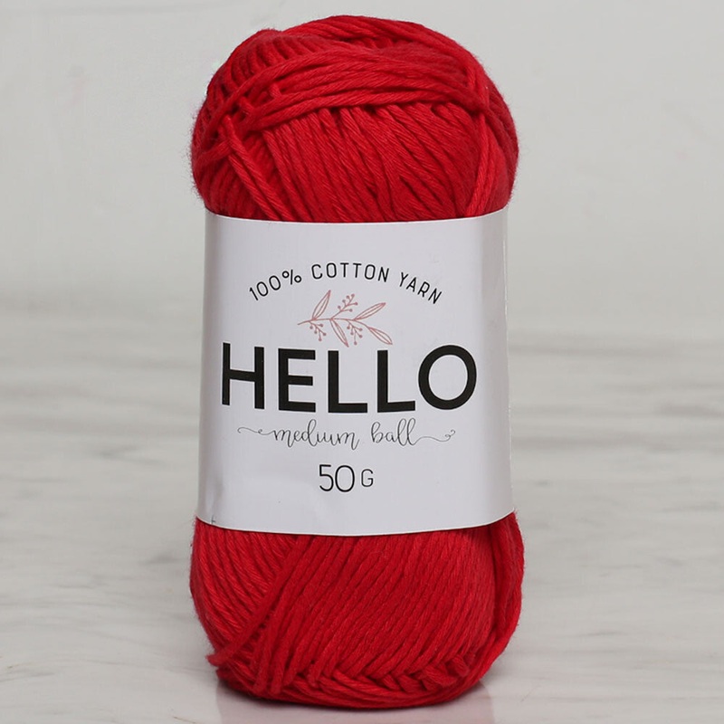 Hello Knitting Yarn, Red – 114