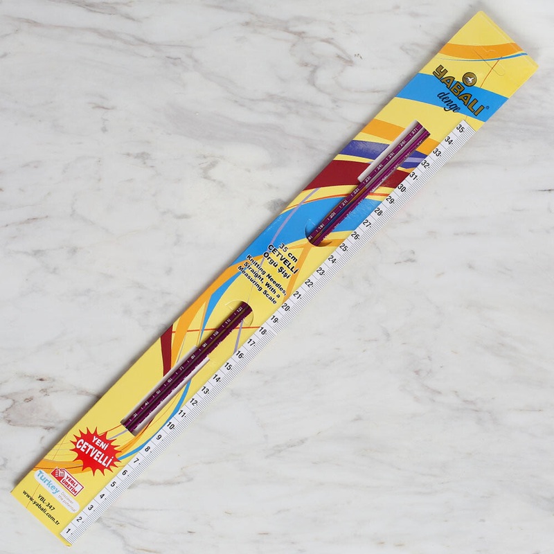 Yabal 3.5mm 35 cm Knitting Needle with Measure, Purple – YBL-347