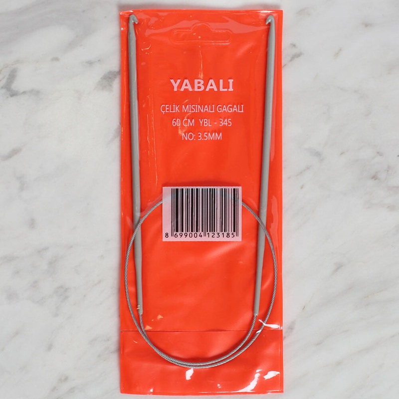Yabal 3.5mm 60 cm Steel Cable Tunisian/Afghan Knitting Needle – YBL – 345