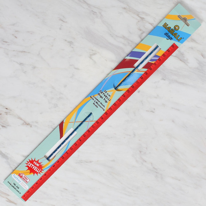 Yabal 3mm 35 cm Crochet Hook with Measure, Blue – YBL-348