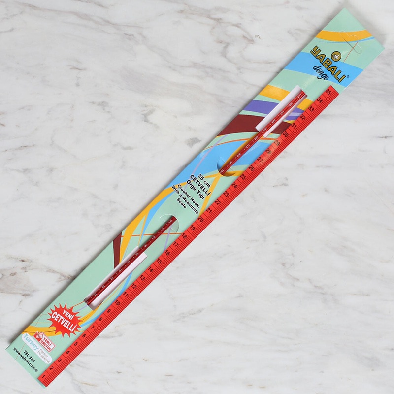 Yabal 4.5mm 35 cm Crochet Hook with Measure, Blue – YBL-348