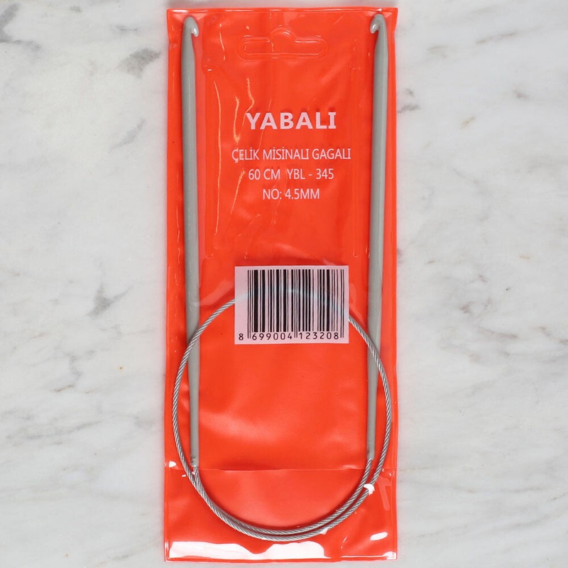 Yabal 4.5mm 60 cm Steel Cable Tunisian/Afghan Knitting Needle – YBL – 345