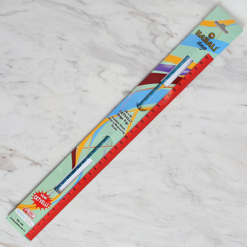 Yabal 4mm 35 cm Crochet Hook with Measure, Red – YBL-348