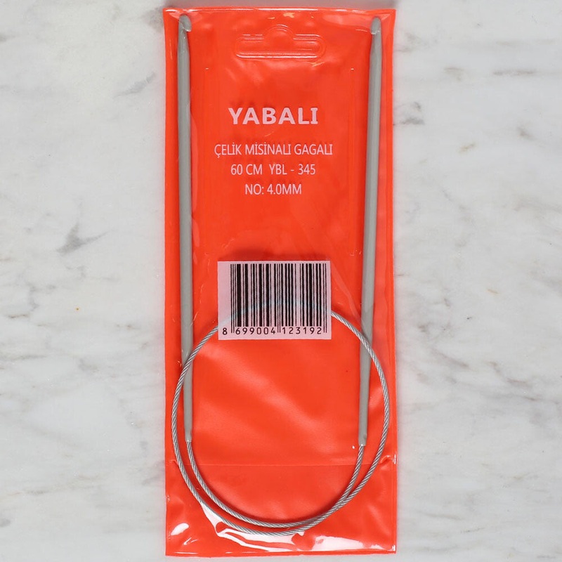 Yabal 4mm 60 cm Steel Cable Tunisian/Afghan Knitting Needle – YBL – 345