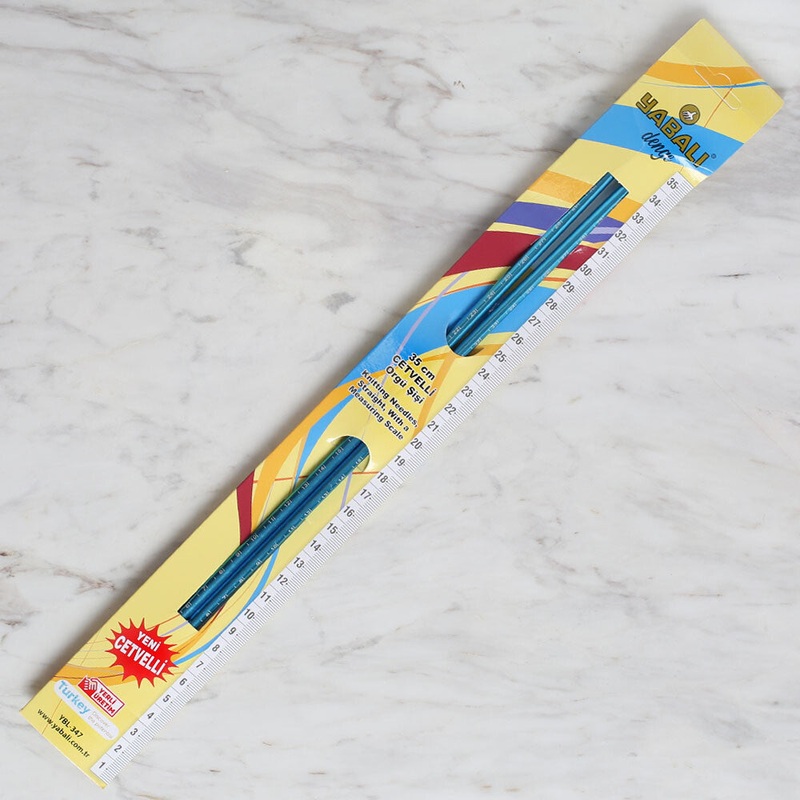 Yabal 6mm 35 cm Knitting Needle with Measure, Blue – YBL-347