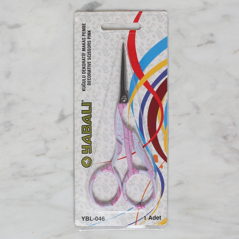 Yabal Swan Shaped Decorative Embroidery Scissors, Pink -YBL-046