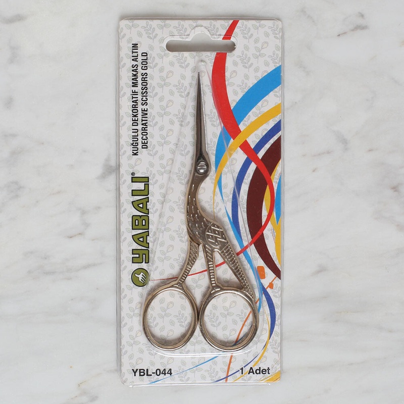 Yabal Swan Shaped Decorative Scissors, Gold -YBL-044