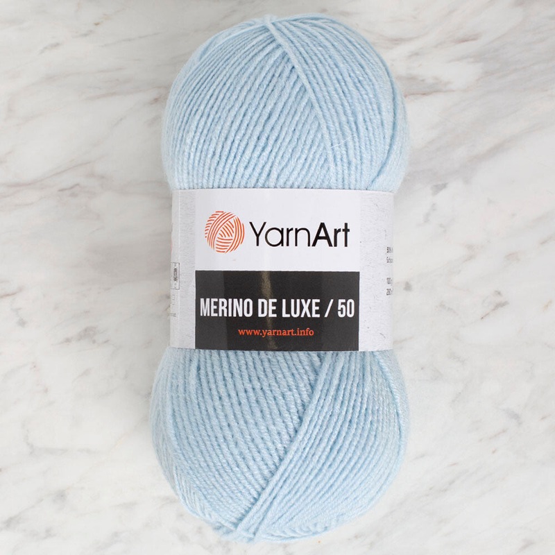 Yarnart Merino de Luxe / 50 Yarn, Baby Blue – 215-A