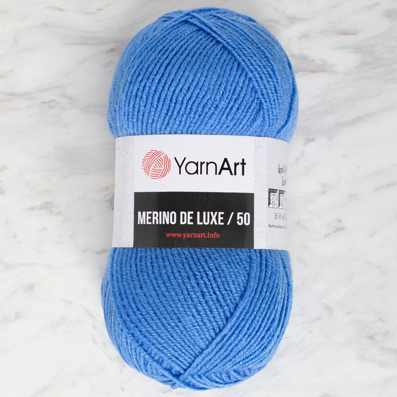 Yarnart Merino de Luxe / 50 Yarn, Blue – 600