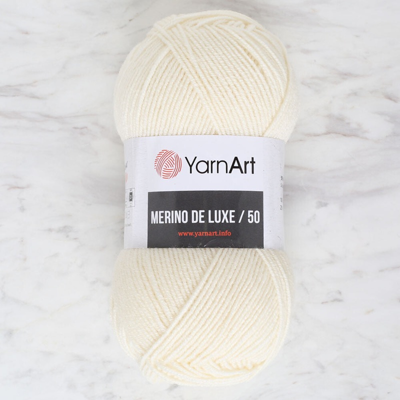 Yarnart Merino de Luxe / 50 Yarn, Cream – 502