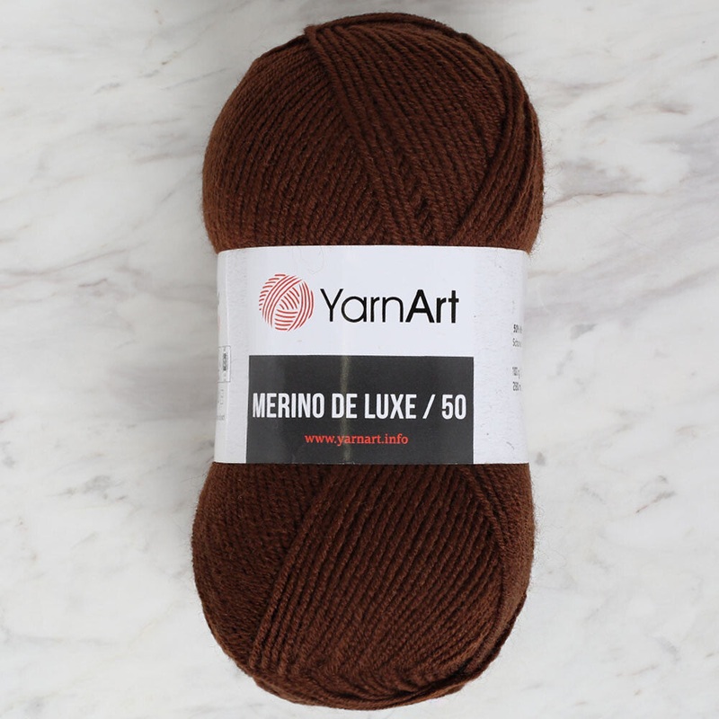 Yarnart Merino de Luxe / 50 Yarn, Dark Brown – 3067