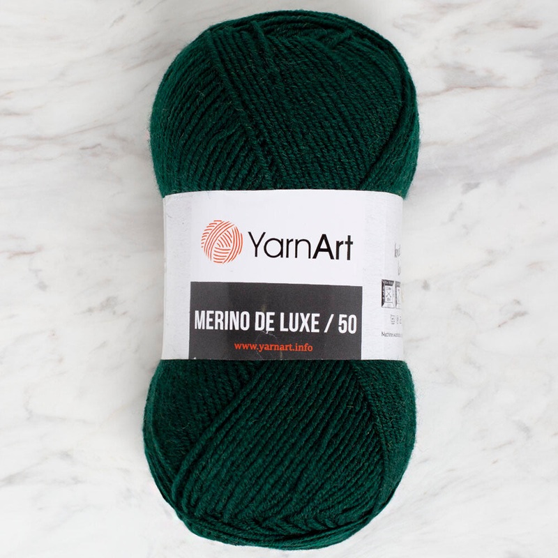 Yarnart Merino de Luxe / 50 Yarn, Dark Green – 590