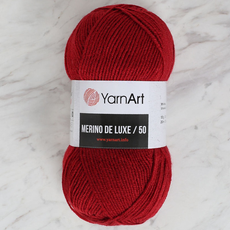 Yarnart Merino de Luxe / 50 Yarn, Dark Red – 3024