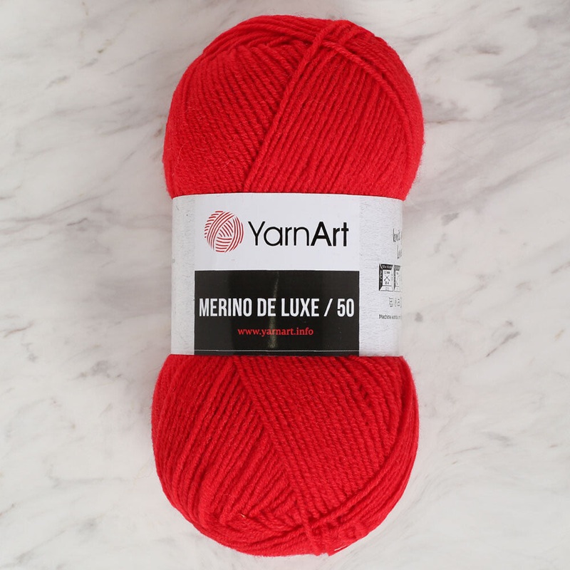 Yarnart Merino de Luxe / 50 Yarn, Red – 156