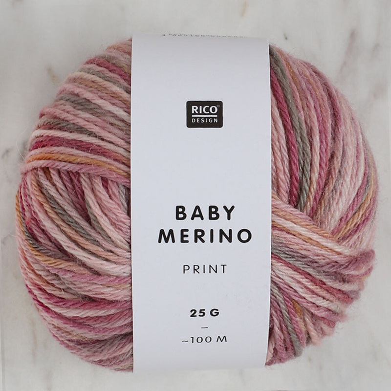 Baby Merino Print 25 gr Baby Yarn, Variegated – 005