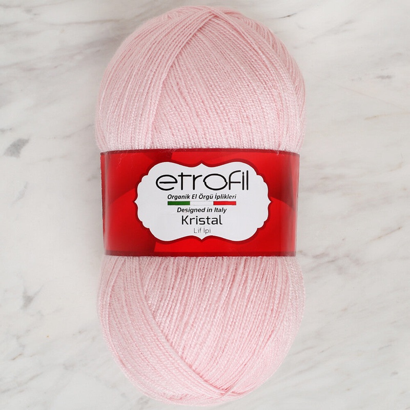 Etrofil Kristal Knitting Yarn, Light Pink – 12012