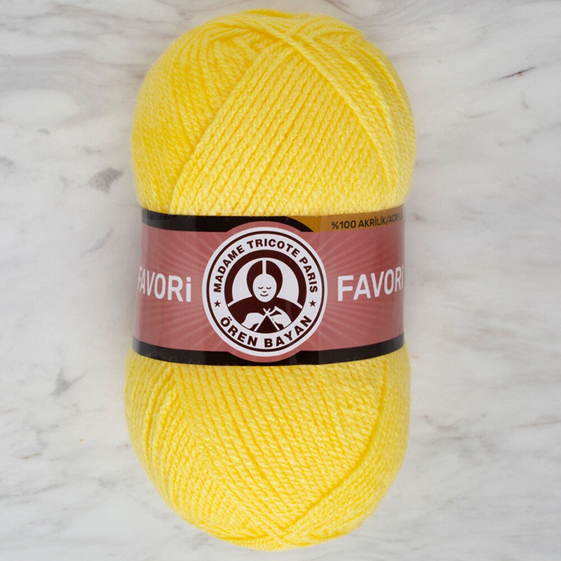 Madame Tricote Paris Favori Knitting Yarn, Yellow – 28